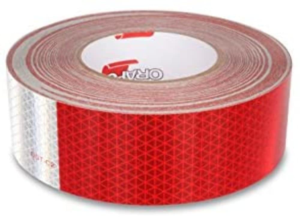 Custer Conspicuity Tape CTRW-150RL 11" Red / 7" White DOT Approved 2" X 150' Roll