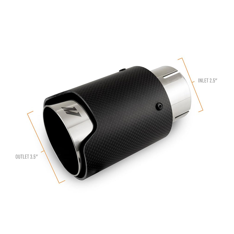 Mishimoto Exhaust Tip, Carbon Fiber 2.5”, Polished
