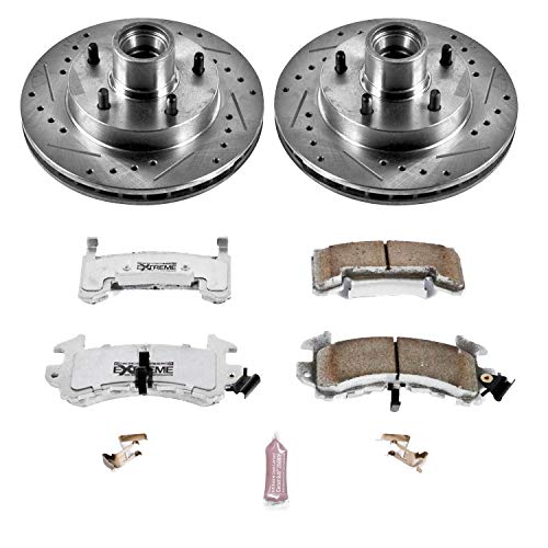 Power Stop Z26 Carbon Fiber Brake Pads with Drilled & Slotted Brake Rotors Kit K1485-26