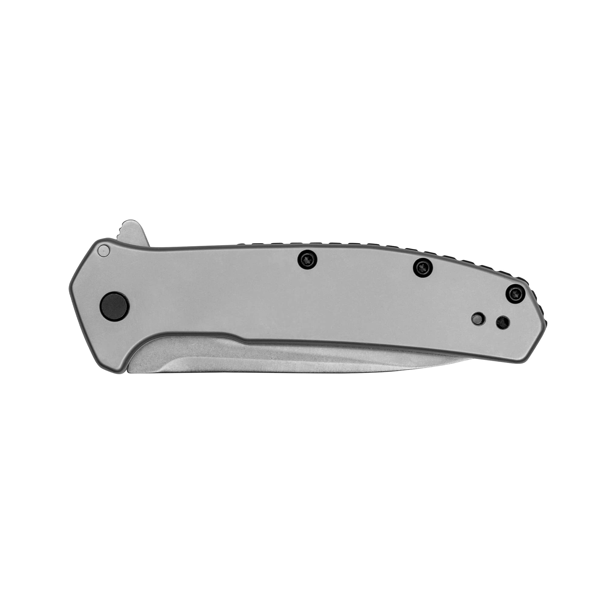 Kershaw Pocket Knife Outcome, 2.8 inch Stainless Steel Blade, Stonewashed Finish, Pocketclip,BLACK