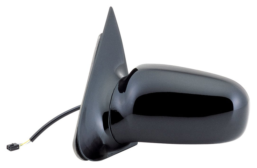 Fit System Mirror Driver Side for Chevy Cavalier Sedan, Pontiac Sunfire Sedan, Black, Spring Loaded, Power