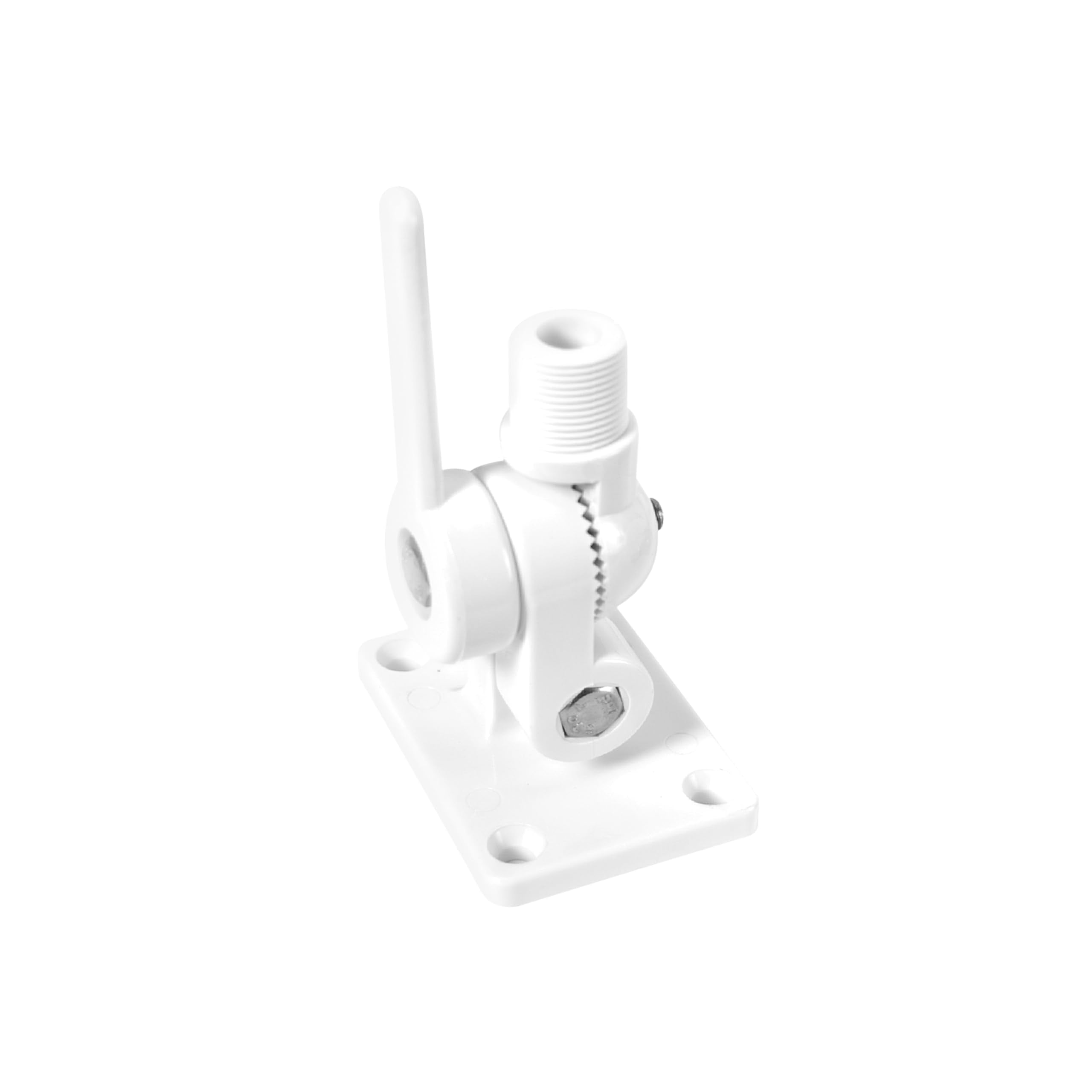 Whitecap S-1805C White Nylon Ratchet/Antenna Mount - 2-1/2" W x 3-9/16" L