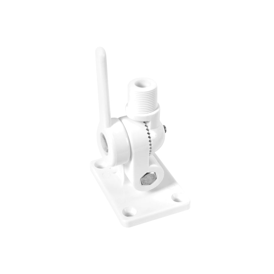 Whitecap S-1805C White Nylon Ratchet/Antenna Mount - 2-1/2" W x 3-9/16" L
