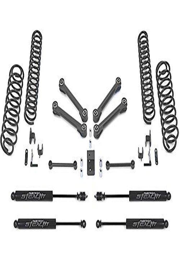 Fabtech Lift Kit FTS24001BK, 4" Lift, Black For Select Jeep Wrangler 4-Wheel Drive Vehicles