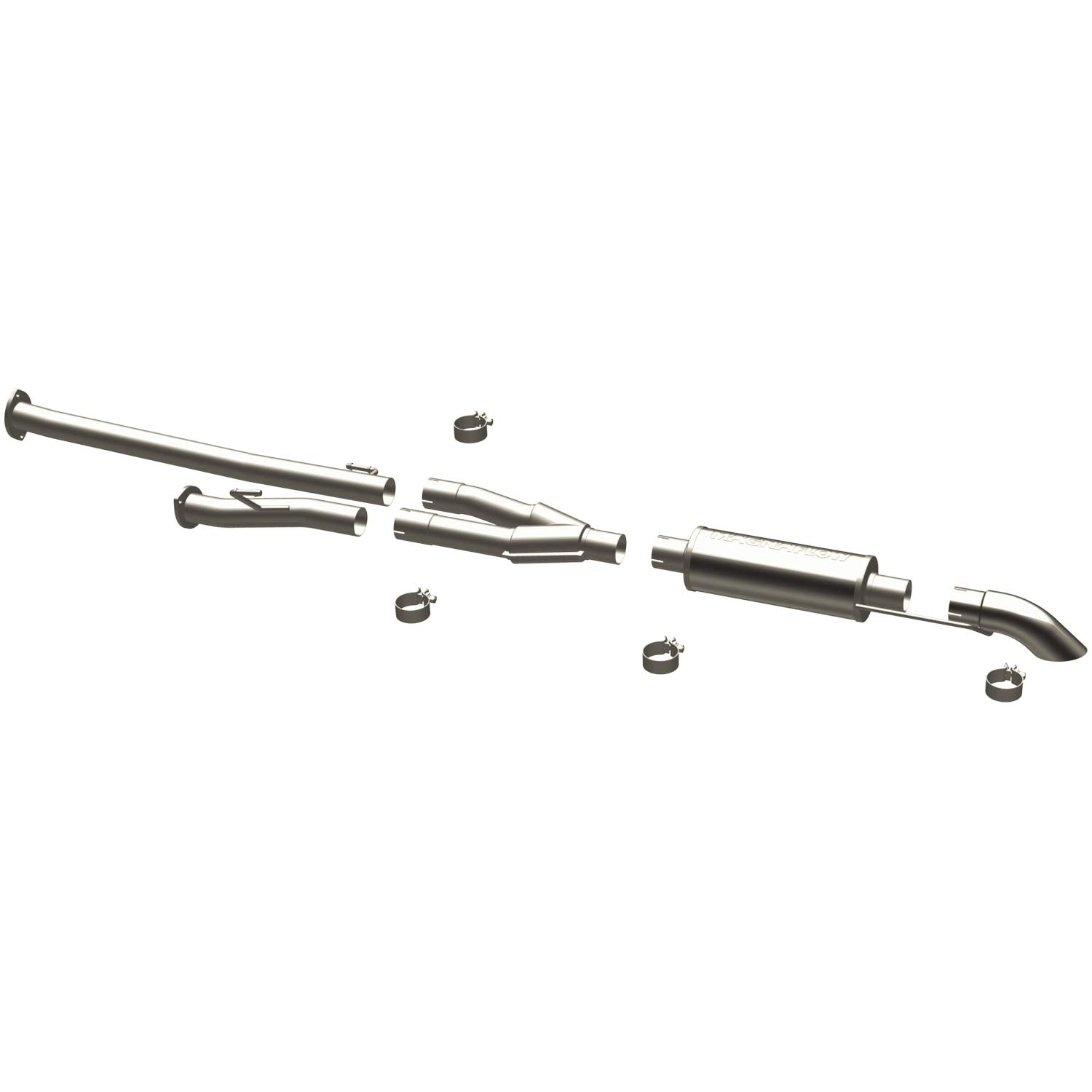 Performance Exhaust System MagnaFlow 17111: Cat-Back, Off Road Pro Series, Compatible with 2009-2013 Toyota Tundra, Turndown in Front of Rear Tire Exit Style