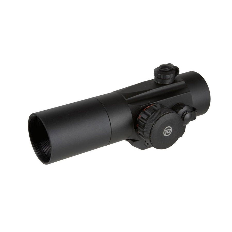 Dual-Color TRUGLO 1x30mm 3-MOA Hunting Lightweight Waterproof Fogproof Shock Resistant Adjustable Aluminum Red / Green Center Optic Dot Sight, Flip-Up Lens Caps and Detachable Sunshade Included