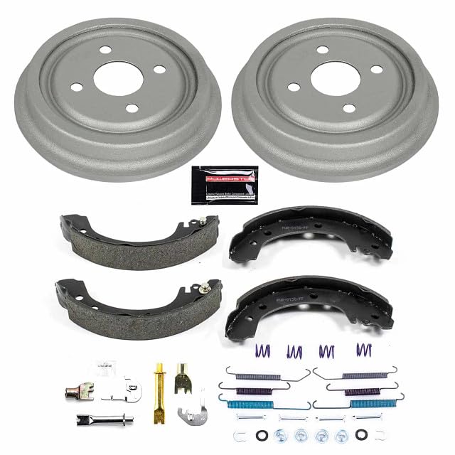 Power Stop KOE15323DK Rear Replacement Brake Kit-OE Brake Drums & Ceramic Brake Pads For SC, SC1, SC2, SL, SL1, SL2, SW1, SW2 [Model Specific]