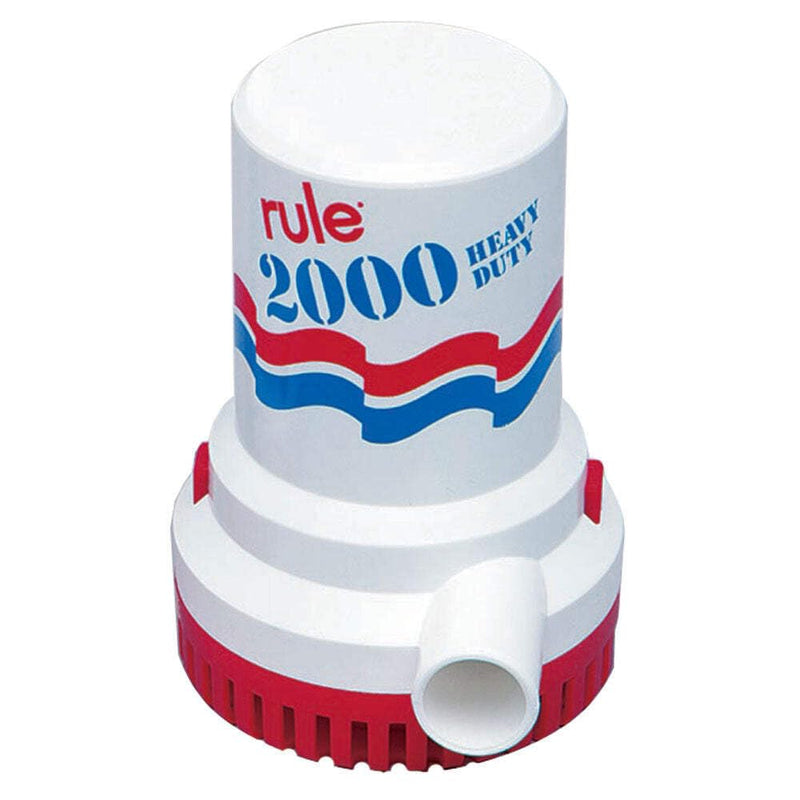 2000 GPH Rule Non-Automatic Bilge Pump w/6' Leads