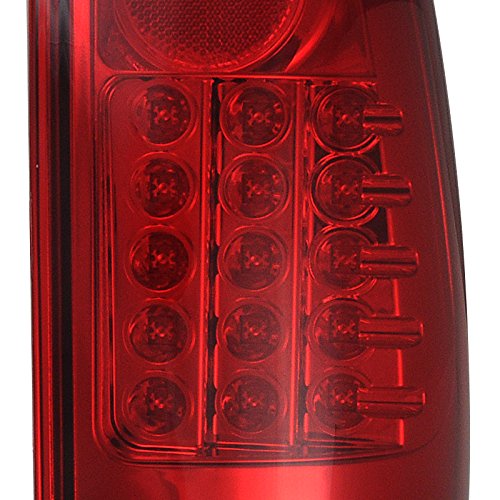 Ford F150 F250 Spec-D Tuning LT-F15097RLED-TM Red Clear Led Tail Lights