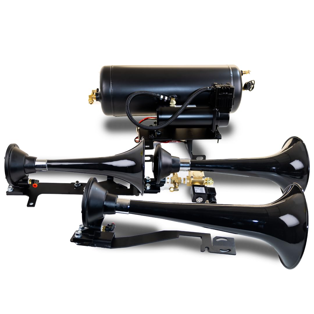 TRAIN HORN AND ONBOARD AIR SYSTEMS DIRECT FIT FOR 2019-2024 RAM 1500 - Totally Bad Ass - Model 730 Train Horn and Onboard Air System