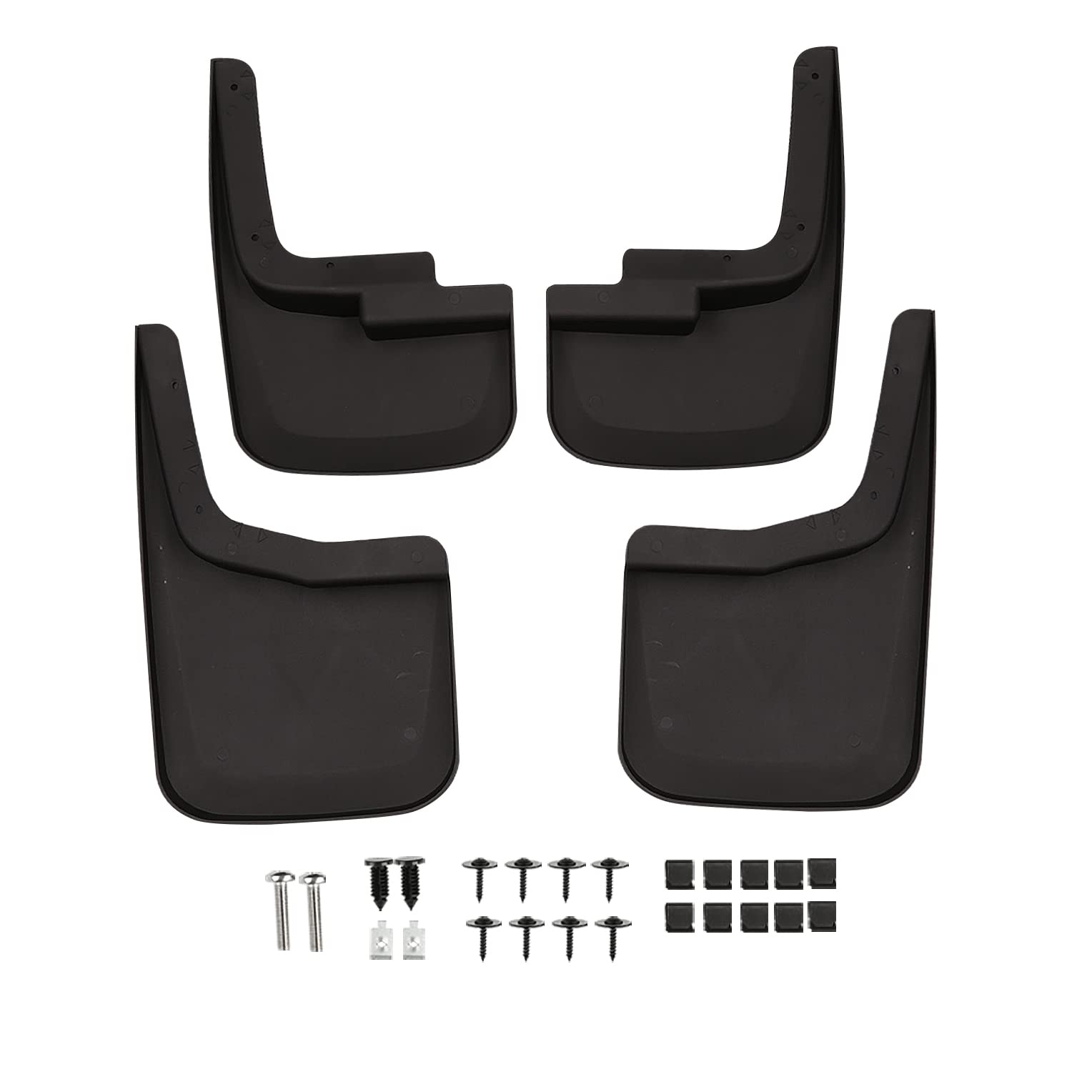 4 Piece Spec-D Tuning Splash Guard Mud Flaps w/Wheel Lip Front + Rear Compatible with 2015-2018 Ford F150