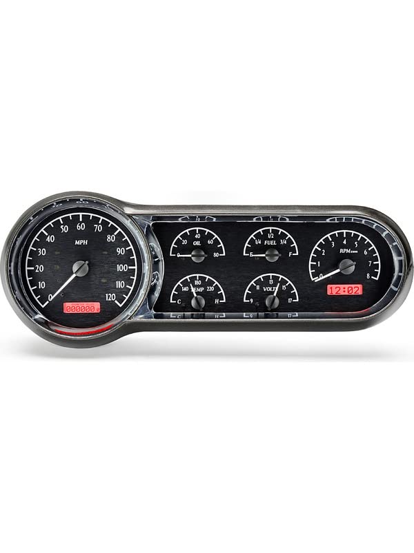 Dakota Digital VHX-53C-K-R 53 54 Chevy Car Analog Dash Gauges System Black Red