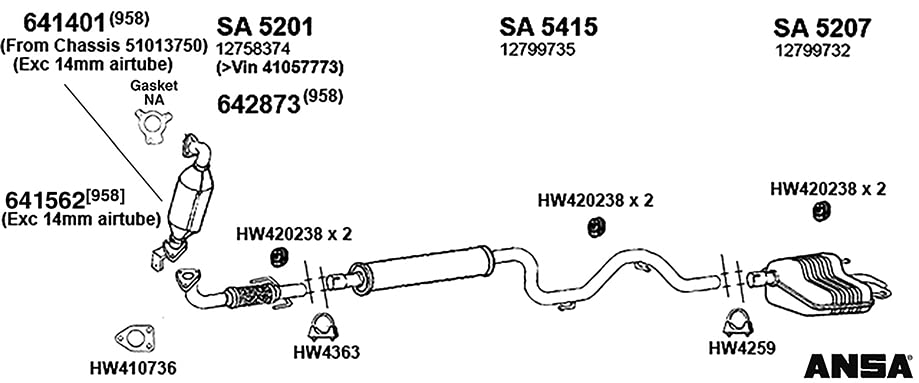 Exhaust Pipe ANSA (SA5201)