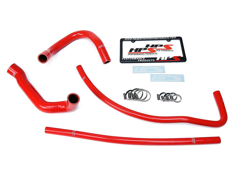 Red HPS Silicone Radiator + Heater Hose Kit Coolant OEM Replacement 57-1690-RED