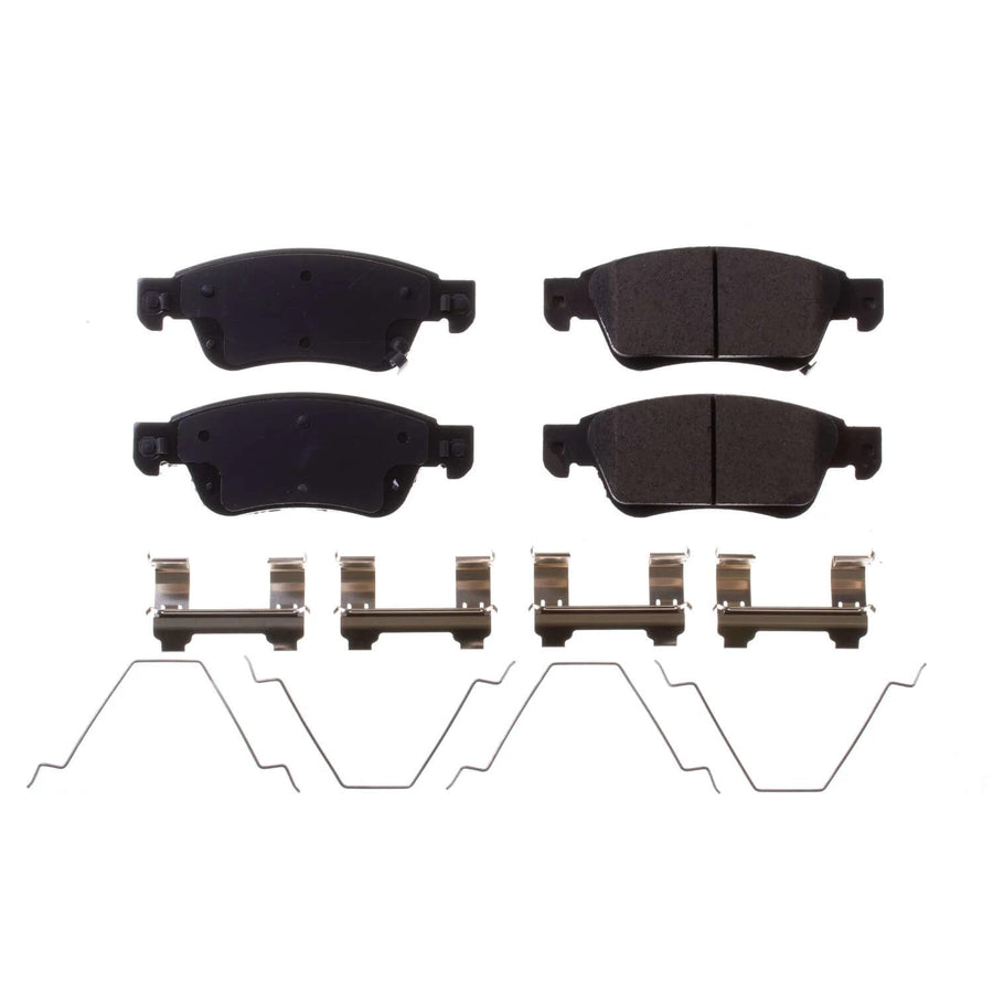 Power Stop Brake Kit Front For Infiniti G35 2007-08 |G37 2008-13 |Q60 2014-15 - Ceramic Brake Pads With Installation Hardware, 17-1287