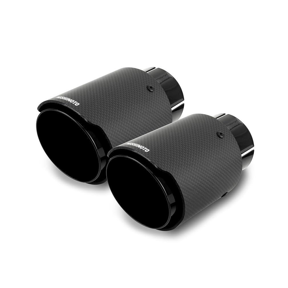 Mishimoto Dual Carbon Fiber Exhaust Tips, 2.5”, Black