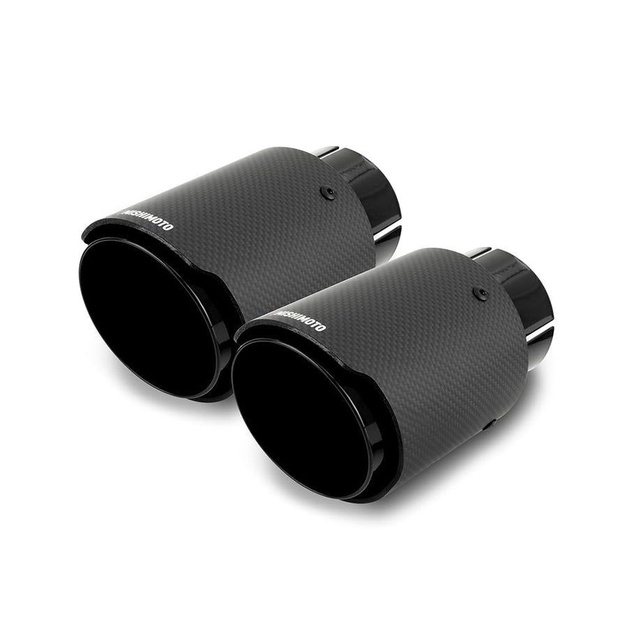 Mishimoto Dual Carbon Fiber Exhaust Tips, 2.5”, Black