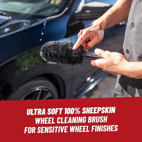 Chemical Guys Wheel and Rim Cleaning Brush Gerbil - Soft Natural Bristle Detailing Tool for Tires, Exhausts & Delicate Surfaces - Wheel Cleaner Brush to Safely Clean Brake Dust, Grime and Dirt, 1 Pack