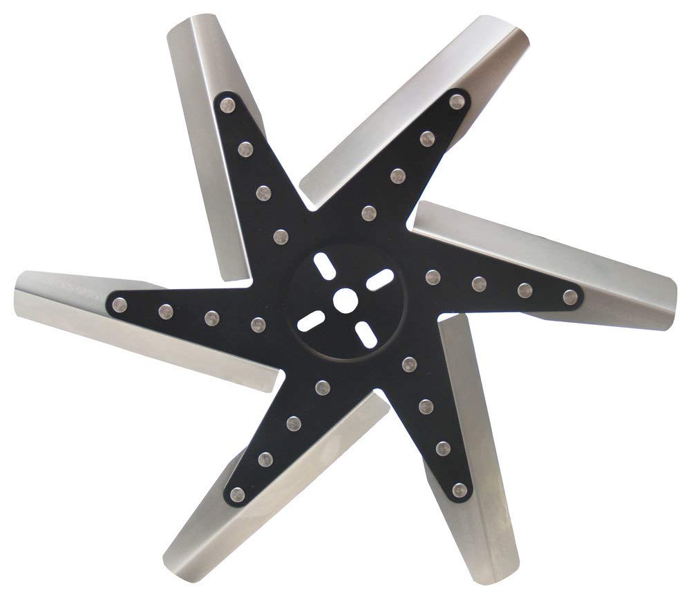 Derale 17" High Performance Stainless Steel Flex Fan Standard Rotation, Black 19117
