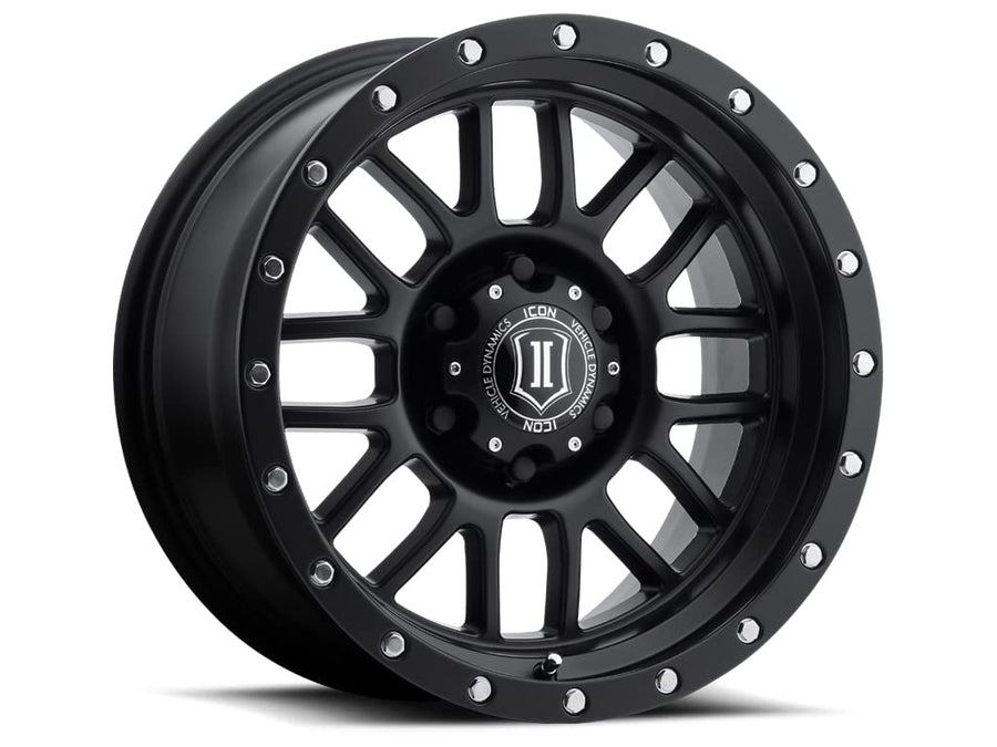 Alpha ICON Alloys, Satin Black, 17 x 8.5/6 x 135, 6mm Offset, 5" BS, 1217856350SB