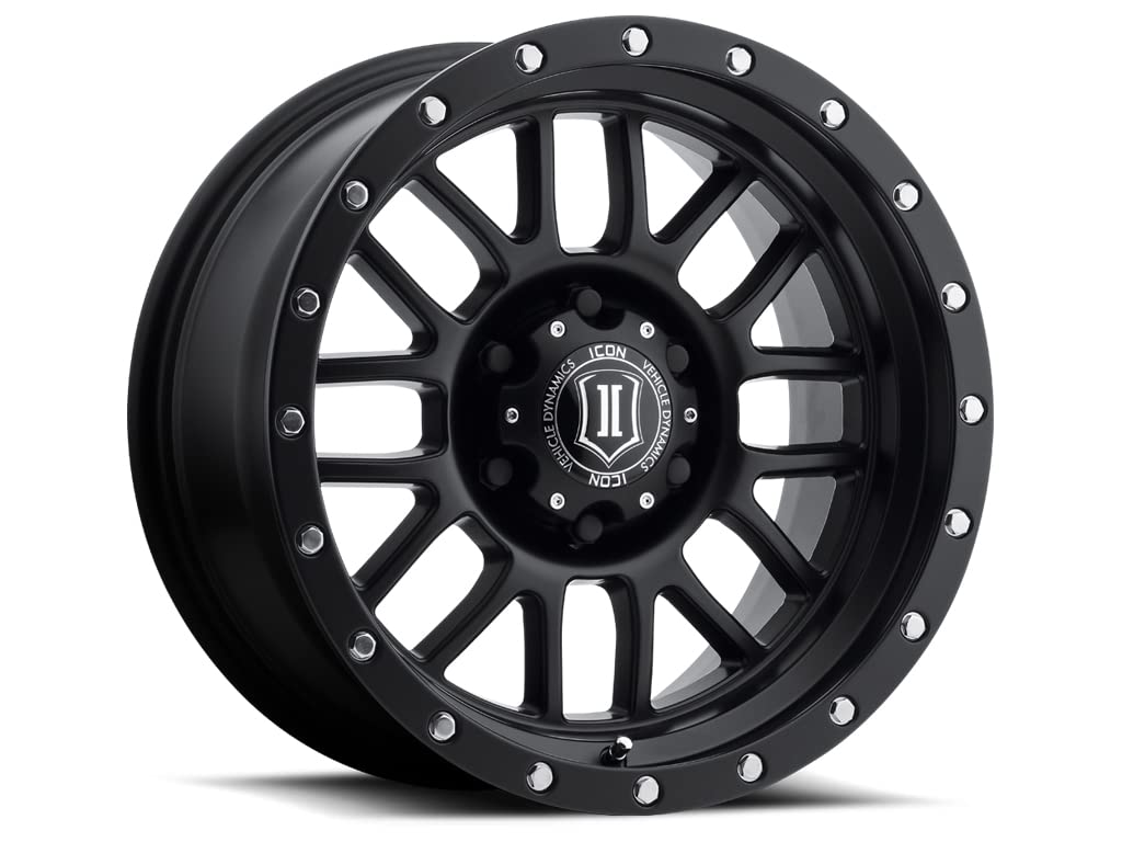 Alpha ICON Alloys, Satin Black, 17 x 8.5/5 x 5, 0mm Offset, 4.75" BS, 1217857347SB