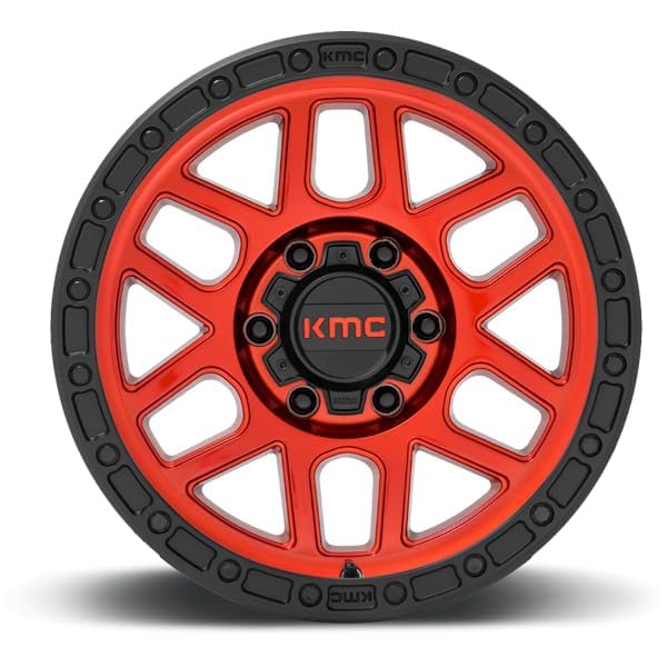 KMC Wheels 17X9 MESA 6X5.54.53 -12mm CANDY RED WITH BLACK LIP - KM54479068912N
