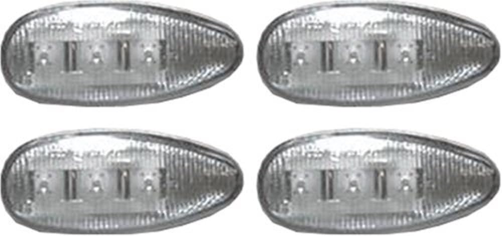 Recon LED Fender Lights 1999-2007 Chevy Silverado & GMC Sierra Dually 264133CL - Clear Lens with Chrome Trim
