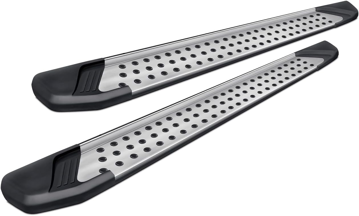 Vortex Black Horse Running Boards Silver Compatible with 2020-2025 Ford Transit Connect-VO-F984