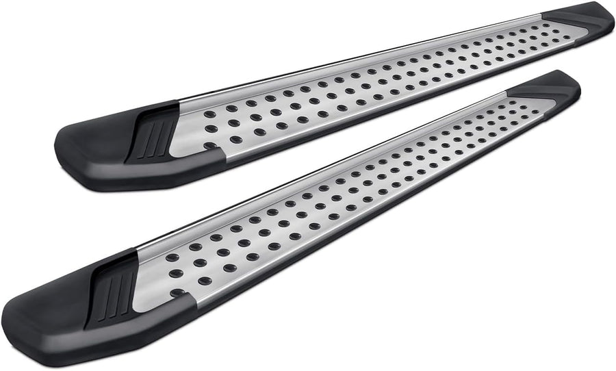 Vortex Black Horse Running Boards Silver Compatible with 2020-2025 Ford Transit Connect-VO-F984