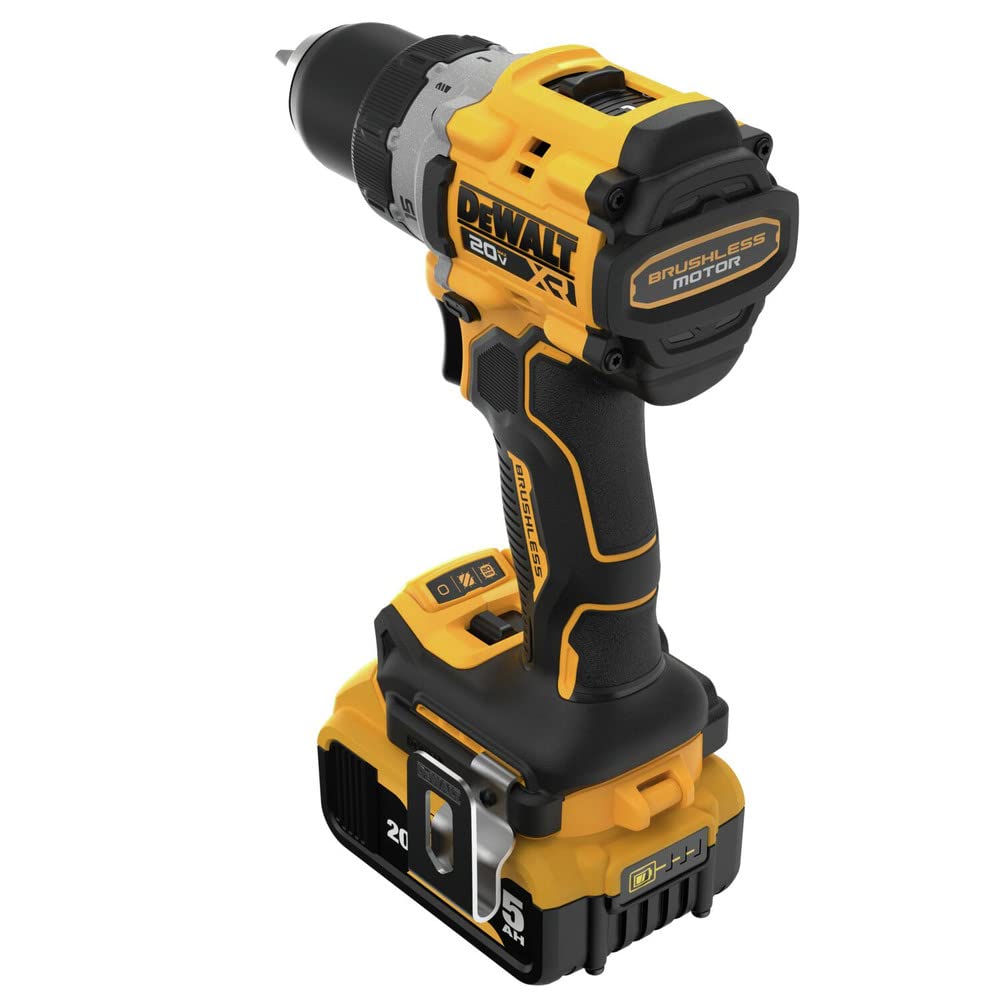 20V MAX* DEWALT XR® Brushless Cordless 1/2 in. Drill/Driver Kit (DCD800P1), Yellow