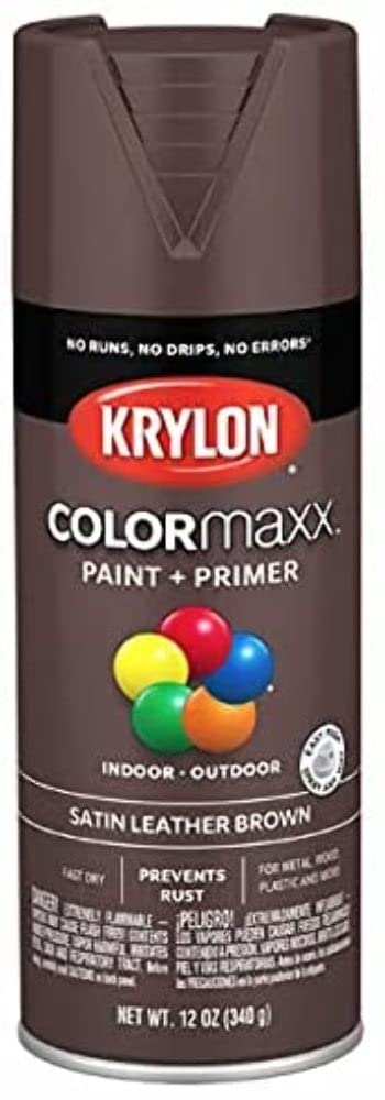 Krylon K05569007 Diversified Brands COLORmaxx Satin Leather Brown - Quantity 66