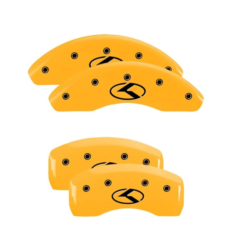 Caliper Covers MGP 20225SIVTYL Yellow Cover, Set of 4