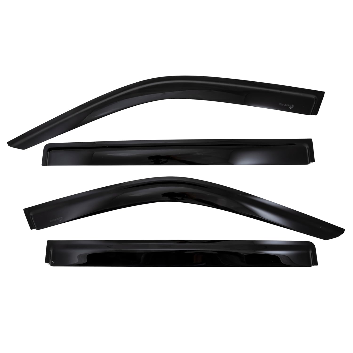 TrailFX Acrylic Rainguards Low Profile Fits 2022-2025 Toyota Tundra Crew Max Tape-On Smoke Window Vents Outside Channel Mount Set of 4 Rain Guards TrailFX 4888H