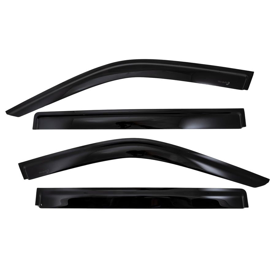 TrailFX Acrylic Rainguards Low Profile Fits 2022-2025 Toyota Tundra Crew Max Tape-On Smoke Window Vents Outside Channel Mount Set of 4 Rain Guards TrailFX 4888H