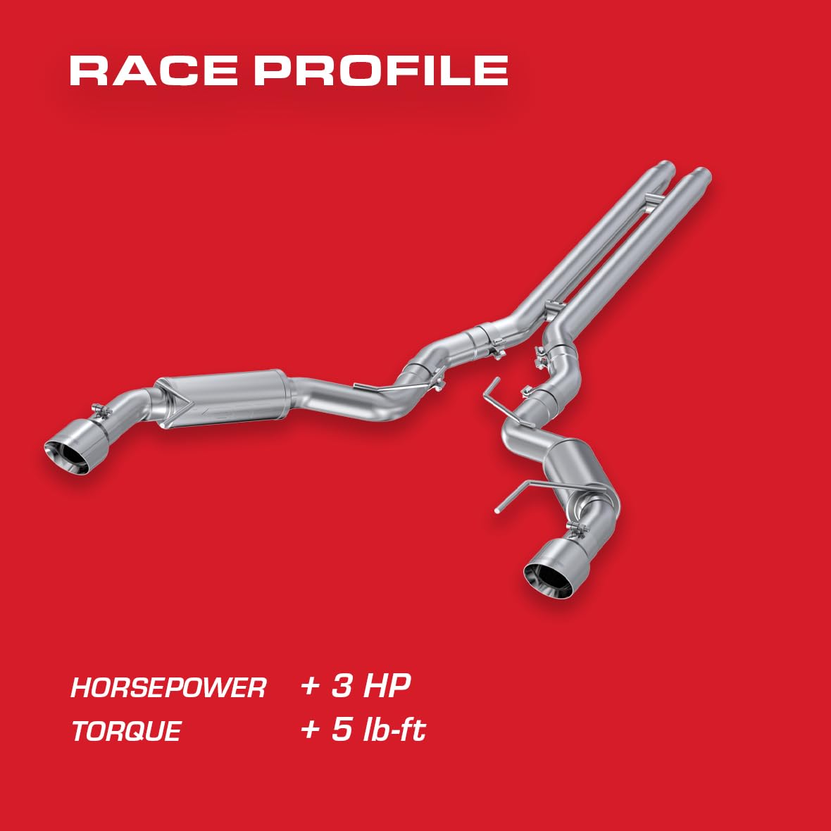 3" MBRP Cat Back, Dual Split Rear, Race Version Exhaust System with 4.5" Tips (T409)