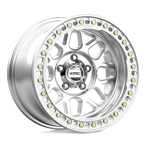 KMC Wheels Crawl Grenade Beadlock MACHINED Wheel with Aluminum (17 x 8.5 inches /5 x, 0 mm Offset)