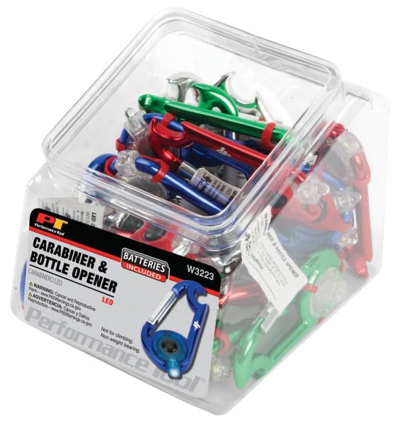 LED Carabiner Performance Tool W3223 w/ Bottle Opener
