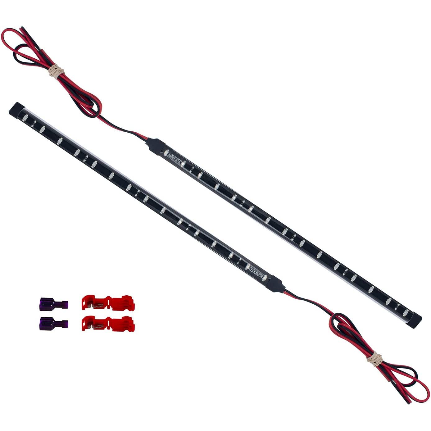 LED Bow Lighting Kit Bluewater - Red and Green LED Strip Lights for Boats - 10-Inch Waterproof Navigation Accent Strips - 15 LEDs per Side - Includes 3M Adhesive and Connectors