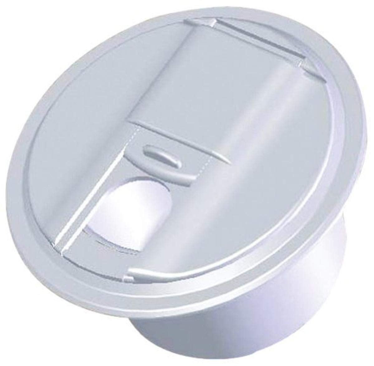 Round RV Designer B101, Electrical Cable Hatch, Universal, 5 inch Diameter, Polar White
