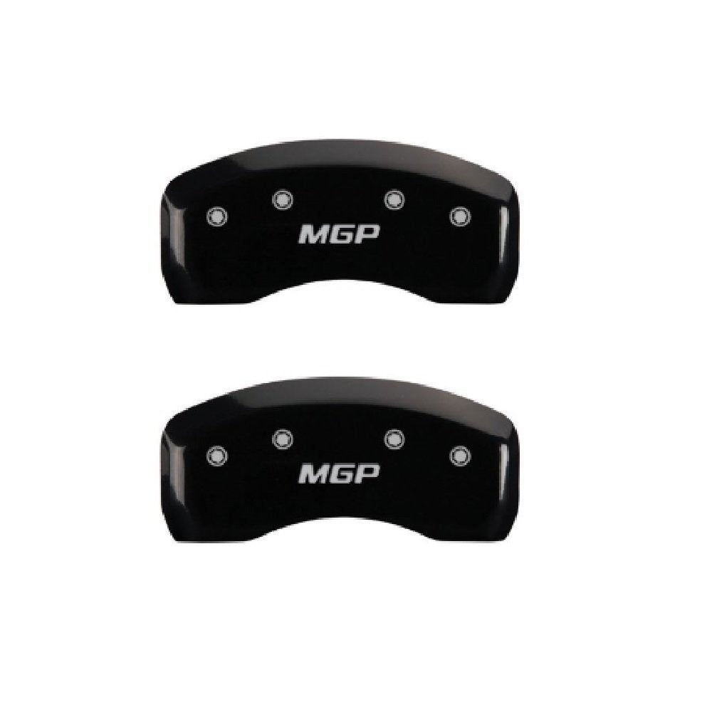 Brake Caliper Covers MGP for Subaru Impreza (2017-2019) Fits 17"+ Wheels - Black Powder-Coated Finish, Engraved Silver MGP Logo, Aluminum Caliper Covers (Set of 4)