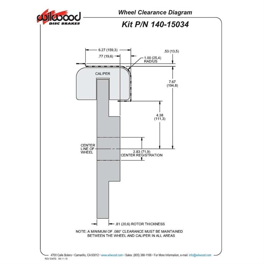 Rear NDPR / Kit, MC4 12.88, Drilled