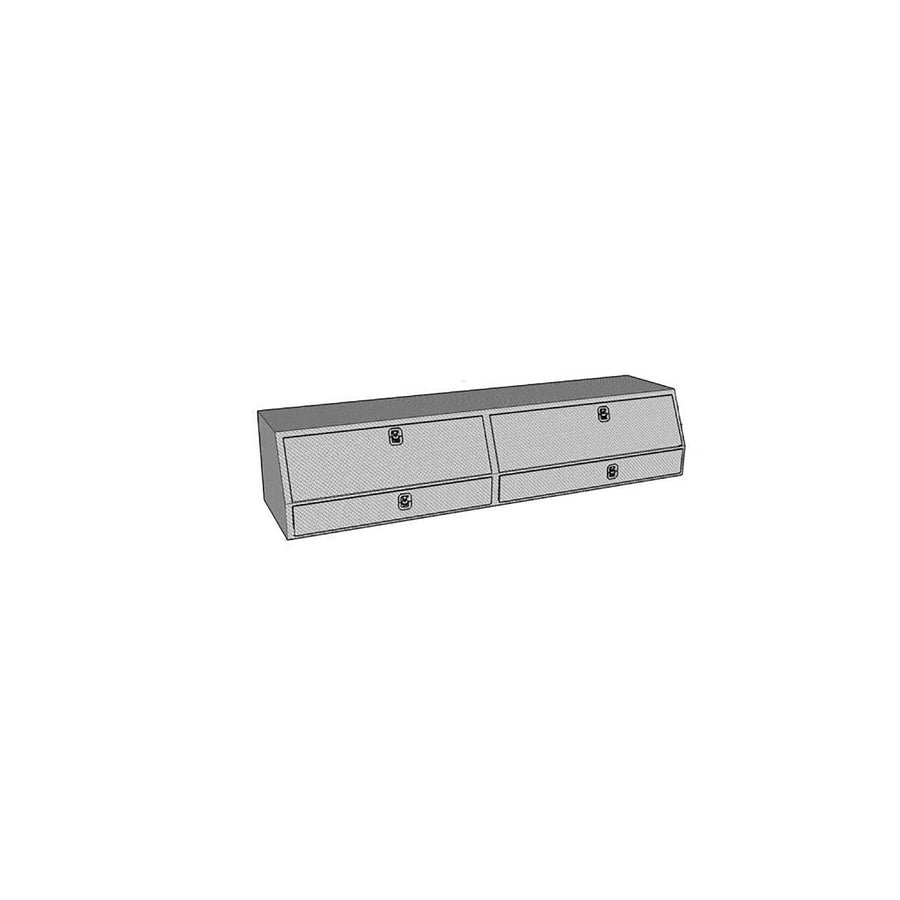 Brute Pro Series 90" Contractor TopSider Polished Aluminum Tool Box with Doors & Drawers 80-TBS200-90D-BD