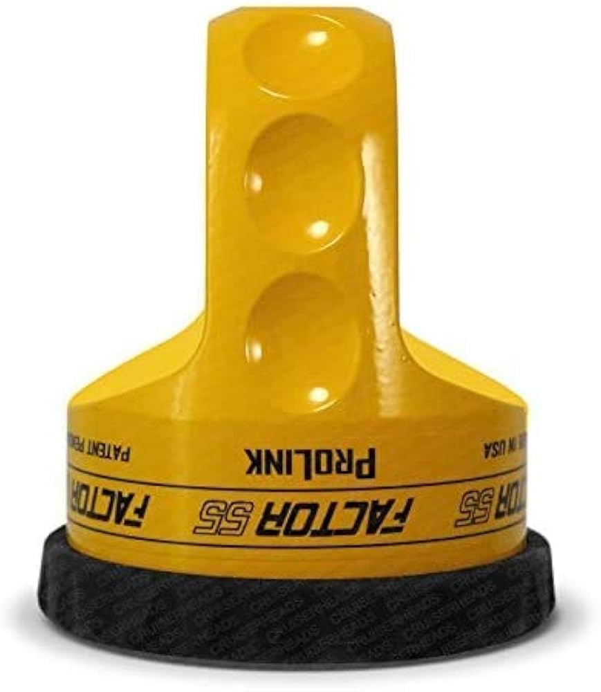 Factor55 Prolink 00015-03 Original shackle mount replaces winch hook with stronger shackle D ring mount Max load rt.16,000 lb compatible with steel or synthetic ropes for off road adventures - Yellow
