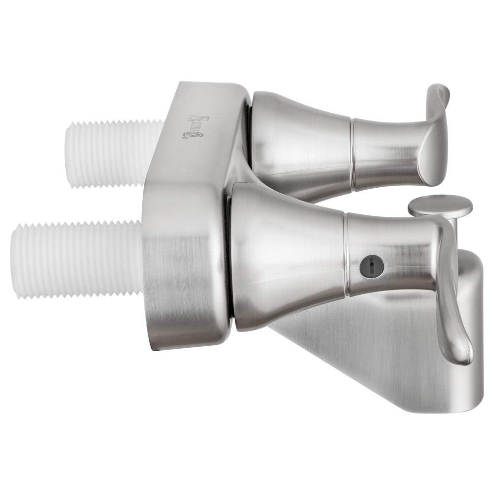 Dura Faucet RV Tub, Shower Faucet Valve Diverter DF-SA110LH-SN with Winged Levers (Brushed Satin Nickel)