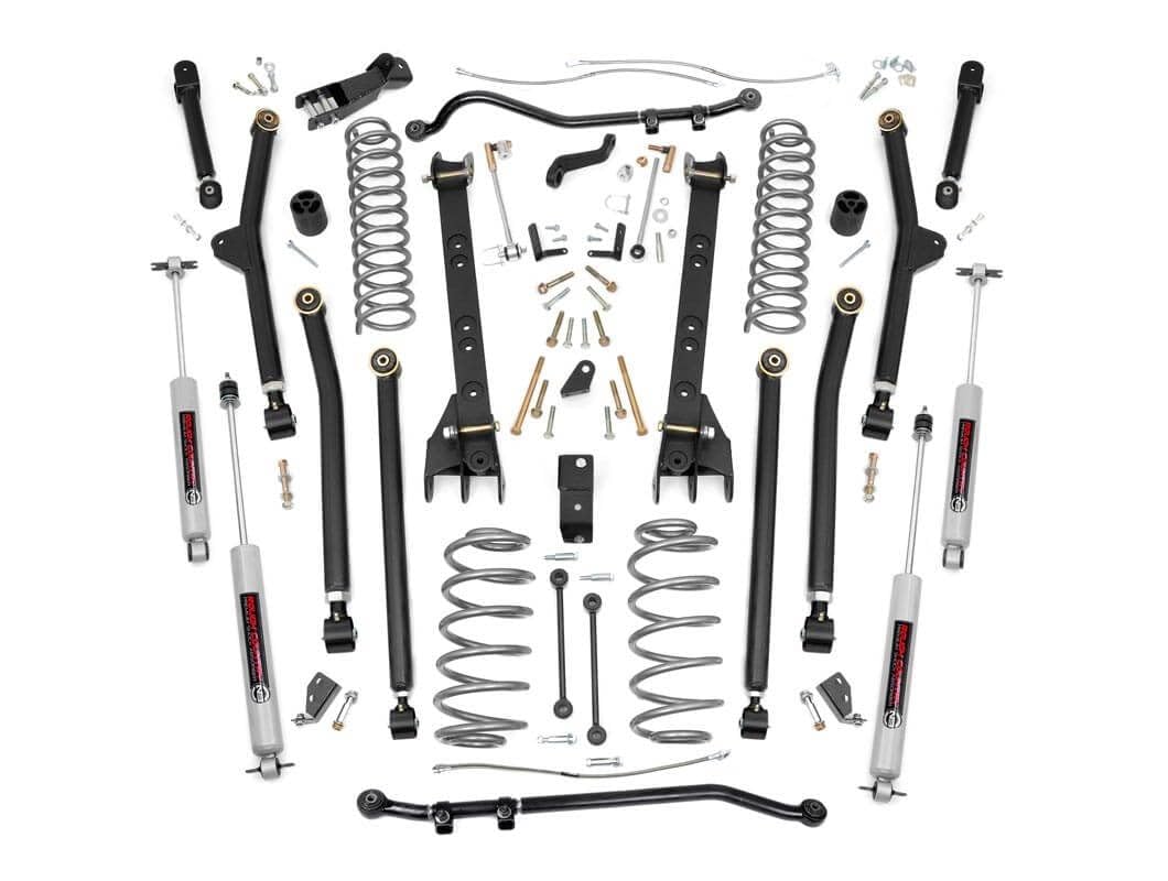 6" Long Arm Lift Kit Rough Country for 97-06 Jeep Wrangler TJ Unlimited - 65922