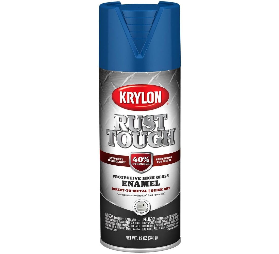 Krylon 'Rust Tough' K09225007 True Blue Rust Preventive Enamel - 12 oz. Aerosol