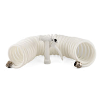 Washdown Hose 25' with Pistol Grip Nozzle - White