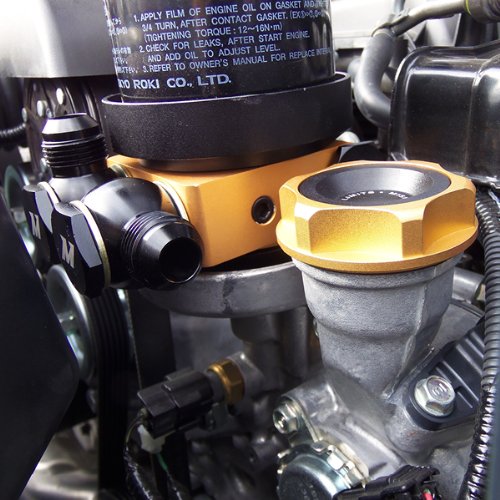 Mishimoto Oil Cooler Kit MMOC-WRA-07TBK Thermostatic Fits Jeep Wrangler JK 2007-2017 Black