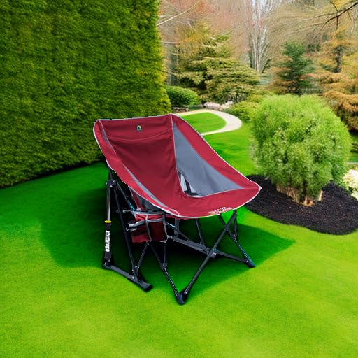GCI Outdoor Sling-Style Pod Rocker Outdoor Rocking Chair with Beverage Holder & Phone Pocket