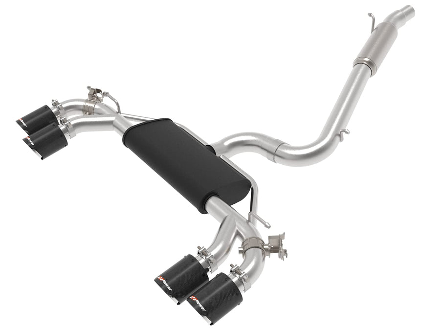 MACH Force-Xp aFe Power 49-36430-C 3 IN to 2-1/2 IN Stainless Steel Cat-Back Exhaust System, Carbon Fiber fits Volkswagen Golf R 15-19 L4-2.0L (t)